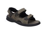 Sandale JOSEF SEIBEL "Franklyn, grau", Herren, Gr. 43, grau (asphalt), Obermaterial: 100% Rindsleder Leather cow., Schuhe Sandale