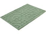 Badematte KLEINE WOLKE "Mosaic, Badvorleger, Badezimmer Teppich", grün (maledivia), H:14mm, Baumwolle, Badematten, Badematte, Badteppich, Uni Farben, Hoch/Tief Effekt, reine Baumwolle