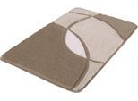 Badematte KLEINE WOLKE "Kent, Badvorleger, Badezimmer Teppich", beige (macadamia), H:20mm, Polyacryl, Badematten, Badematte, Badteppich, modernes Design, Hoch-Tief Effekt