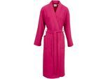 Unisex-Bademantel CARL ROSS "wash&wear" Gr. XS, pink, intense rot, L:125cm, Baumwoll-Mix, Hausmäntel, Unisex-Bademantel, Kimono