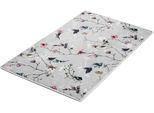 Badematte KLEINE WOLKE "Flores, Badvorleger, Badezimmer Teppich", bunt, H:5mm, Polyester, Badematten, Badematte, romantisch verspieltes Design mit Blumen und Schmetterlingen