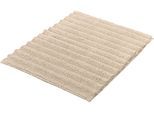 Badematte KLEINE WOLKE "Yara, Badvorleger, Badezimmer Teppich", beige (natur), H:5mm, Baumwolle, Badematten, Badematte, Badteppich, Uni Farben, gestreift, waschbar