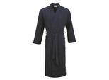 Unisex-Bademantel CARL ROSS "flat weave" Gr. M, blau (ice blau, night blau), L:125cm, Frottier, Hausmäntel, Unisex-Bademantel, Kimono