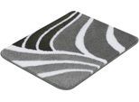 Badematte KLEINE WOLKE "Flame, Badvorleger, Badezimmer Teppich", grau (anthrazit), H:15mm, Polyacryl, Badematten, Badematte, Badteppich, modernes Wellen Design