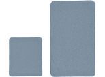 Badematte KLEINE WOLKE "RELAX, Badvorleger, Badezimmer Teppich", stahlblau, H:30mm, Polyacryl, Badematten, Badematte, Badteppich, meliert, rechteckig, rund & als Set erhältlich