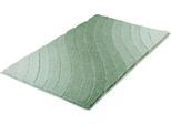 Badematte KLEINE WOLKE "Tender, Badvorleger, Badezimmer Teppich" Gr. 1, grün (schilfgrün), H:20mm, Polyester, Badematten, Badematte, Badteppich, Wellen Design, mit Farbverlauf, Hoch-Tief Effekt, waschbar