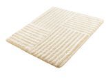 Badematte KLEINE WOLKE "Chelsea, Badvorleger, Badezimmer Teppich", beige (sandbeige), H:20mm, Polyester, Badematten, Badematte, Badteppich, modernes Design, gestreift