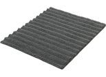 Badematte KLEINE WOLKE "Yara, Badvorleger, Badezimmer Teppich", grau (schiefer), H:5mm, Baumwolle, Badematten, Badematte, Badteppich, Uni Farben, gestreift, waschbar