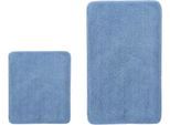 Badematte KLEINE WOLKE "RELAX, Badvorleger, Badezimmer Teppich", azur, H:30mm, Polyacryl, Badematten, Badematte, Badteppich, meliert, rechteckig, rund & als Set erhältlich