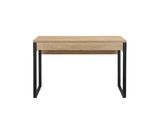 Schreibtisch OTTO HOME "Moid, Computertisch im modernen Design", schwarz (eiche natur, schwarz, schwarz, eiche natur), B:120cm H:77cm T:60cm, Tische, Schreibtisch, Breite 120/140/160 cm, mit Metallbeinen & Schublade