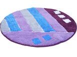 Badematte KINZLER "Gembloux, Badvorleger, Badezimmer Teppich" Gr. 7, lila (flieder), H:20mm, Polyester, Badematten, Badematte, Badteppich, modernes Design, als rechteckig & rund erhältlich