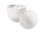 Schale VILLEROY & BOCH "Bols Good Morning Statement ø 13,8 cm 4er Set weiß", weiß, Schüsseln, Schale