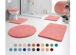 Badematte KLEINE WOLKE "RELAX, Badvorleger, Badezimmer Teppich" Gr. 13, rosa (pastellrose), H:30mm, Polyacryl, Badematten, Badematte, Badteppich, meliert, rechteckig, rund & als Set erhältlich