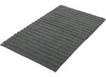 Badematte KLEINE WOLKE "Yara, Badvorleger, Badezimmer Teppich", grau (schiefer), H:5mm, Baumwolle, Badematten, Badematte, Badteppich, Uni Farben, gestreift, waschbar