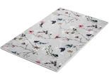 Badematte KLEINE WOLKE "Flores, Badvorleger, Badezimmer Teppich", bunt, H:5mm, Polyester, Badematten, Badematte, romantisch verspieltes Design mit Blumen und Schmetterlingen