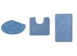 Badematte KLEINE WOLKE "RELAX, Badvorleger, Badezimmer Teppich", blau (azur), H:30mm, Polyacryl, Badematten, Badematte, Badteppich, meliert, rechteckig, rund & als Set erhältlich
