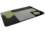Badematte KINZLER "Geel, Badvorleger, Badezimmer Teppich" Gr. 3, grün (anthrazit, grün), H:20mm, Polyester, Badematten, Badematte, Badteppich, als rechteckig & rund erhältlich