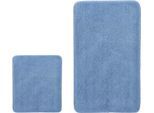 Badematte KLEINE WOLKE "RELAX, Badvorleger, Badezimmer Teppich", azur, H:30mm, Polyacryl, Badematten, Badematte, Badteppich, meliert, rechteckig, rund & als Set erhältlich