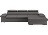 Ecksofa SIT & MORE "Valantine L-Form, B: 286 cm", braun (mocca), B:286cm H:73cm T:174cm, Sofas, Ecksofa, mit Arm- & Kopfteilverstellung, optional mit Bettfunktion