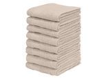 Gaestehandtuecher OTTO HOME "Vanessa, 8 Gästehandtücher, 30x50cm, in Standard- und Premium-Qualität", creme, B:50cm L:30cm, Walkfrottee, Obermaterial: 100% Baumwolle, Handtücher, Gaestehandtuecher, Handtücher mit Bordüre, 100% Baumwolle, einfarbig, weich, Topseller