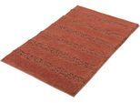 Badematte KLEINE WOLKE "Monrovia, Badvorleger, Badezimmer Teppich", orange (terracotta), H:23mm, Kunstfaser, Badematten, Badematte, Badteppich, Uni Farben, gestreift, aus Mikrofaser, waschbar