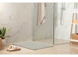 Badematte LUXOR LIVING "Atlanta, 50x80 cm, Badvorleger, Badezimmer Teppich", grau, H:10mm, Baumwolle, Badematten, Badematte, Badteppich, Duschvorleger, Uni Farben, saugstark