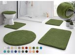 Badematte KLEINE WOLKE "RELAX, Badvorleger, Badezimmer Teppich", grün (forest), H:30mm, Polyacryl, Badematten, Badematte, Badteppich, meliert, rechteckig, rund & als Set erhältlich