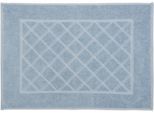 Badematte KLEINE WOLKE "Bridge, Badvorleger, Badezimmer Teppich" Gr. 2, blau (azur), H:70mm, Baumwolle, Badematten, Badematte, Badteppich, Frottier-Qualität, Uni Farben, Karo Muster