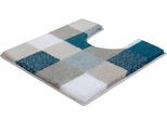 Badematte KLEINE WOLKE "Caro, Badvorleger, Badezimmer Teppich" Gr. 14, blau (mare), H:25mm, Kunstfaser, Badematten, Badematte, Badteppich, modernes Karo-Muster, Pastell-Farben, waschbar