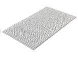 Badematte KLEINE WOLKE "Brava, Badvorleger, Badezimmer Teppich", weiß (polarweiß), H:15mm, Baumwolle, Badematten, Badematte, Badteppich, Uni Farben, dicke Schlaufen, handgewebt