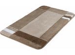 Badematte KLEINE WOLKE "Padova, Badvorleger, Badezimmer Teppich" Gr. 5, grau (taupe), H:20mm, Kunstfaser, Badematten, Badematte, Badteppich, modernes Design, mit Bordüre, Kundenliebling