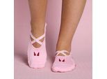MP Valentines Ballett Rutschfeste Socken (2er-Pack) - Blush/Rosenrot - UK 9-11