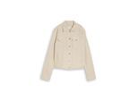 TOM TAILOR Damen Jeansjacke mit Eingriffstaschen, beige, Uni, Gr. S