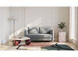 BRUNO Schlafsofa 140cm in Dunkelgrau | Pillow | stabiles Massivholz & Boxspringkomfort