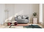 BRUNO Schlafsofa 160cm in Hellgrau | Pillow | stabiles Massivholz & Boxspringkomfort