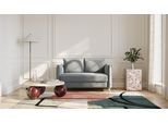 BRUNO Schlafsofa 120cm in Dunkelgrau | Pillow | stabiles Massivholz & Boxspringkomfort