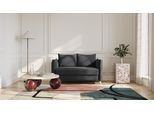 BRUNO Schlafsofa 120cm in Anthrazit | Pillow | stabiles Massivholz & Boxspringkomfort