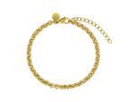 Armband TOM TAILOR, gelbgoldfarben, Armbänder, Damen, 20cm, Edelstahl, Armband