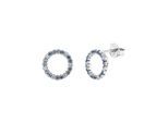 Paar Ohrstecker TOM TAILOR, silberfarben, hellblau, hellblau, Ohrringe, Damen, 10mm, Silber 925 (Sterlingsilber), mit Zirkonia (synth.)