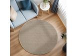 Teppich AYYILDIZ TEPPICHE "LOOM 4300", beige, H:7mm Ø:200cm, Polypropylen, Teppiche, Teppich, pflegeleicht, robust, strapazierfähig