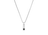 Kette mit Anhänger TOM TAILOR, edelstahlfarben, gunfarben, Halsketten, Herren, Edelstahl, L: 55 B: 2,3mm, B:2,3mm