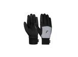 Skihandschuhe REUSCH "Garhwal Hybrid", Damen, Gr. 9.5, grau (grau, schwarz), 93% Polyester, 5% Polyamid, 2% Elasthan, mehrfarbig, Handschuhe, mit praktischer Touchscreen-Funktion