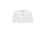 Dirndlbluse NÜBLER "Dirndlbluse Lily", Damen, Gr. 36, beige (creme), Obermaterial: 100% Polyester PES., Blusen Dirndlbluse
