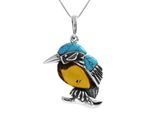 Kette mit Anhänger OSTSEE-SCHMUCK "Ostsee-Schmuck Kette mit Anhänger Vogel Kette mit Anhänger Vogel" Gr. 60, silber, Halsketten, Damen, 60cm, Silber 925 (Sterlingsilber), L: 42