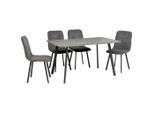 Livetastic Tischgruppe , Grau , Metall, Textil, Holzwerkstoff , rechteckig , eckig , 140x46x75 cm , Esszimmer, Bank, Tisch- & Eckbankgruppen