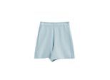 Kurze Hose aus Baumwolle hellblau mit gesticktem Logo
