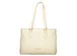 Mario Valentino Beige Polyurethaan Dames Schoudertas met Interne Zak