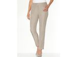 Schlupfhose CLASSIC BASICS, Damen, Gr. 24, Kurzgrößen, beige (sesam, meliert), 100% Polyester, meliert, Hosen Schlupfhose