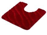 Badematte KLEINE WOLKE "Tram, Badvorleger, Badezimmer Teppich", rot (granat), H:20mm, Polyacryl, Badematten, Badematte, Badteppich, modernes Wellen Design, Hoch-Tief Effekt