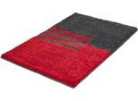 Badematte KLEINE WOLKE "»Dynamic«, Badvorleger, Badezimmer Teppich", rubin, H:20mm, Polyester, Badematten, Badematte, Badteppich, modernes geometrisches Design